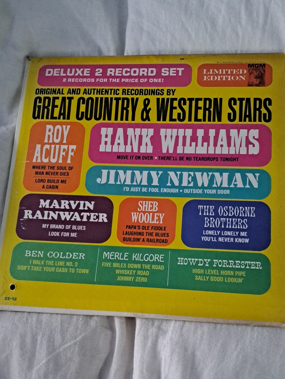 Great Country & Western Stars Vintage Deluxe 2 Record Set Cover - Yellow
